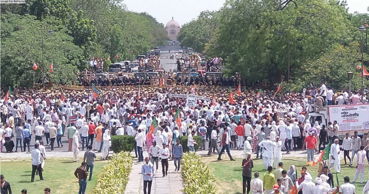 BJP holds protest in Jaipur against Gehlot govt
